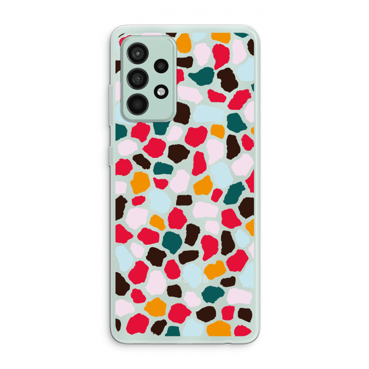 Colored Giraffe: Samsung Galaxy A52s 5G Transparant Hoesje
