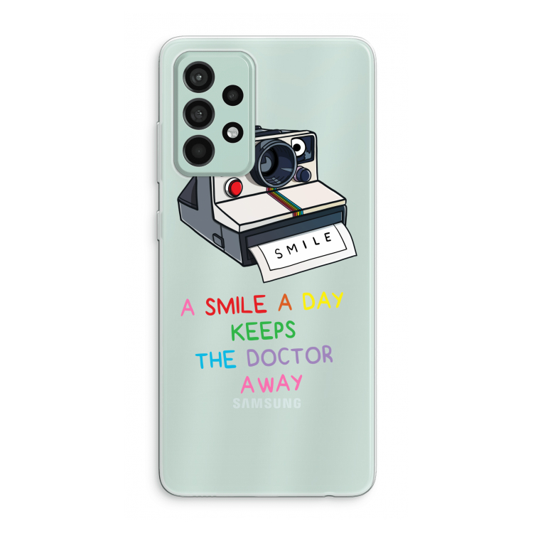 Smile: Samsung Galaxy A52s 5G Transparant Hoesje