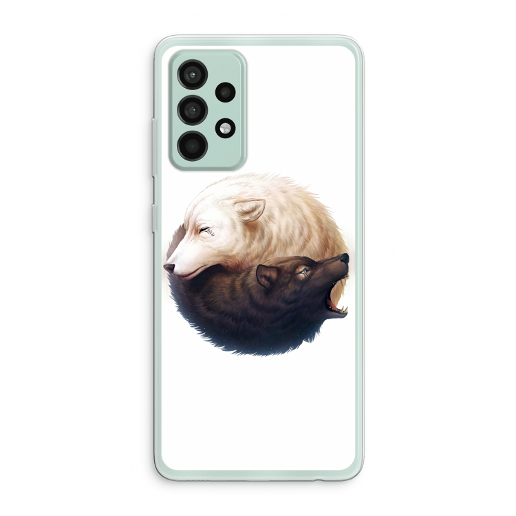 Yin Yang Wolves: Samsung Galaxy A52s 5G Transparant Hoesje