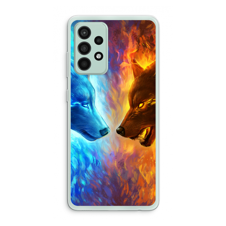 Fire & Ice: Samsung Galaxy A52s 5G Transparant Hoesje