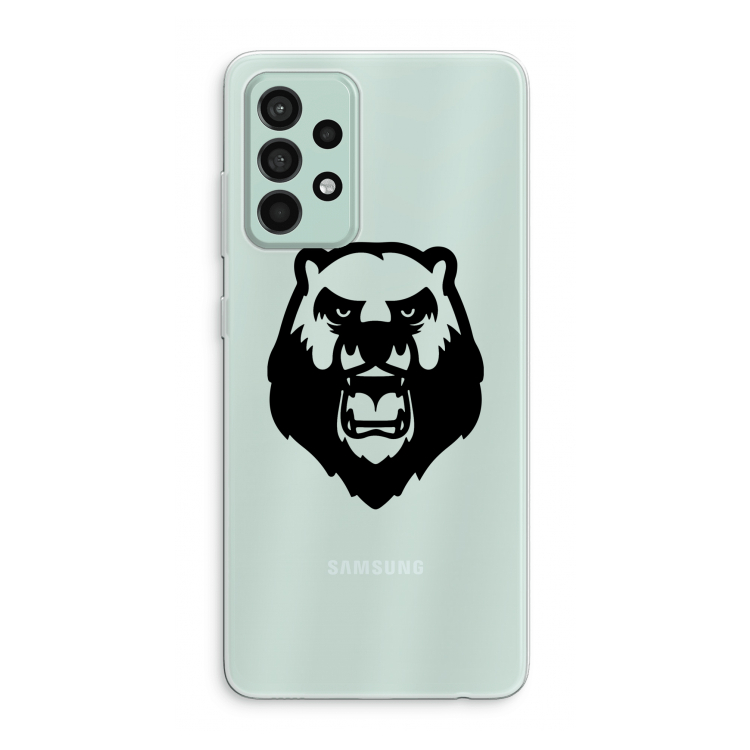 Angry Bear (black): Samsung Galaxy A52s 5G Transparant Hoesje