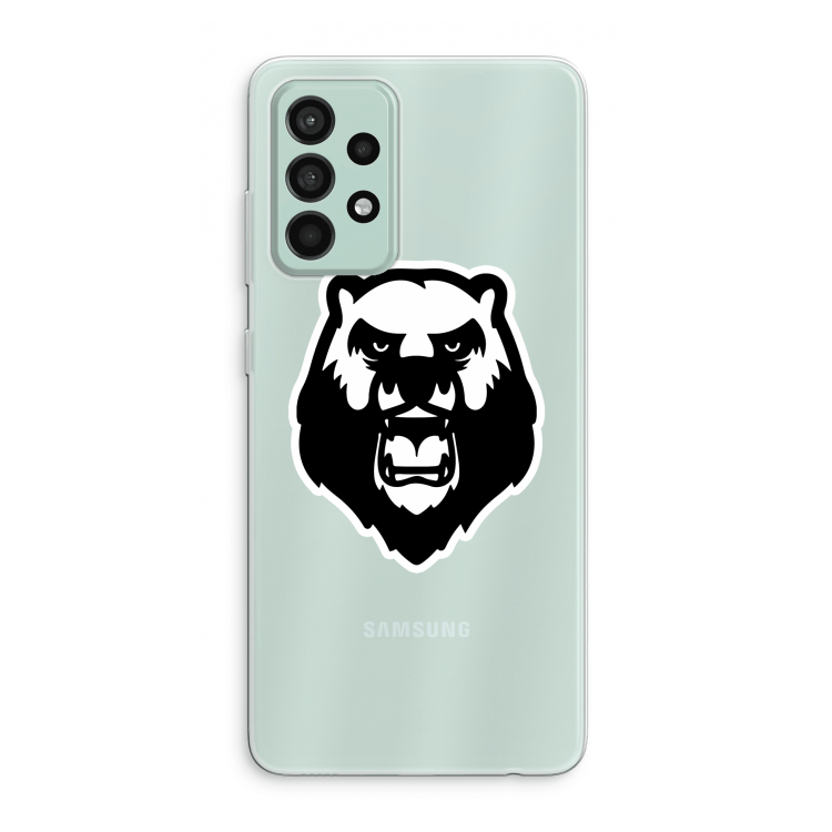 Angry Bear (white): Samsung Galaxy A52s 5G Transparant Hoesje