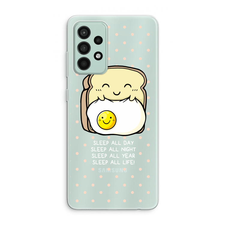 Sleep All Day: Samsung Galaxy A52s 5G Transparant Hoesje