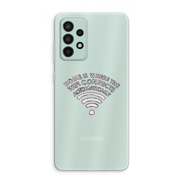 Home Is Where The Wifi Is: Samsung Galaxy A52s 5G Transparant Hoesje