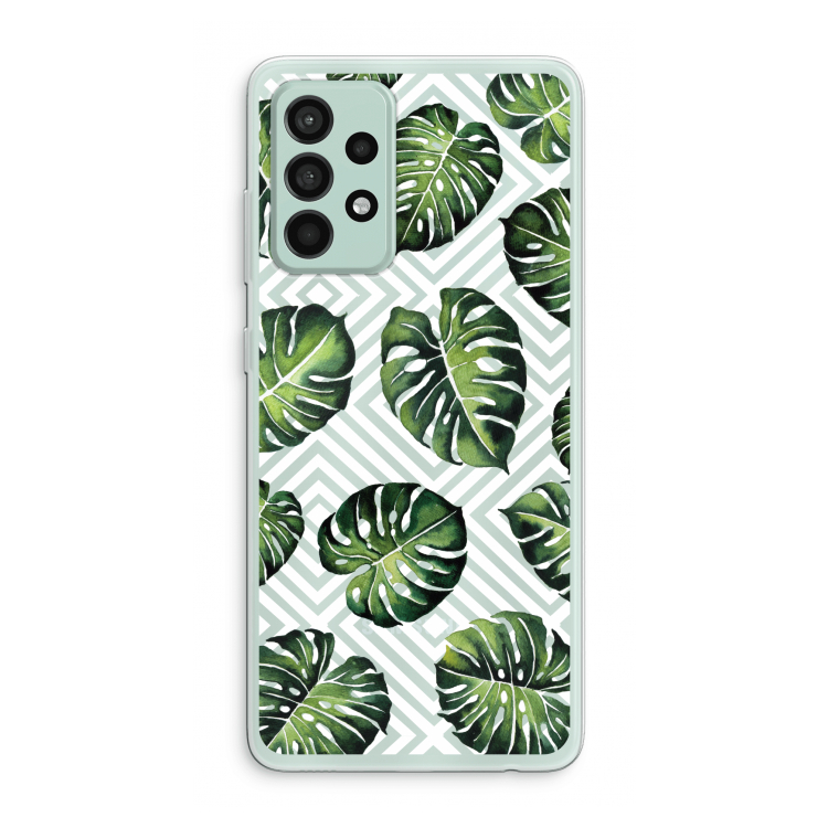 Geometrische jungle: Samsung Galaxy A52s 5G Transparant Hoesje
