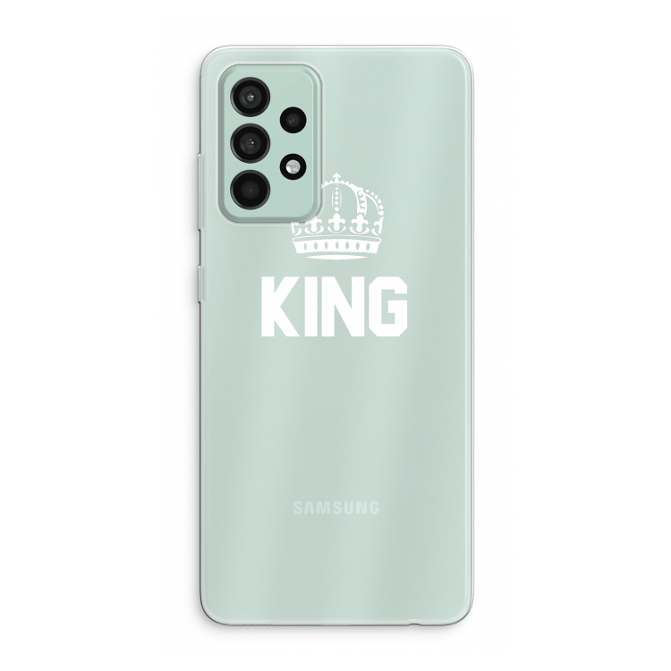 King zwart: Samsung Galaxy A52s 5G Transparant Hoesje
