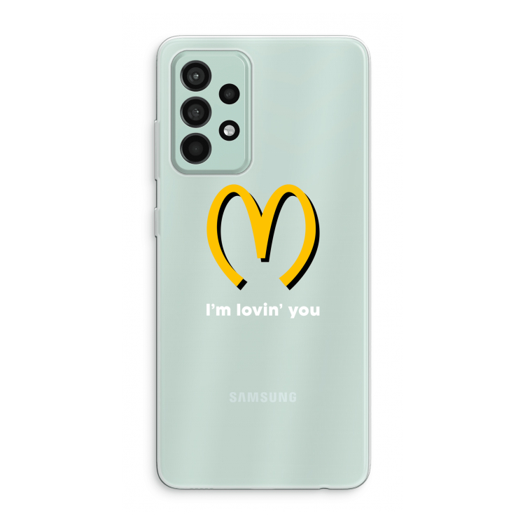 I'm lovin' you: Samsung Galaxy A52s 5G Transparant Hoesje