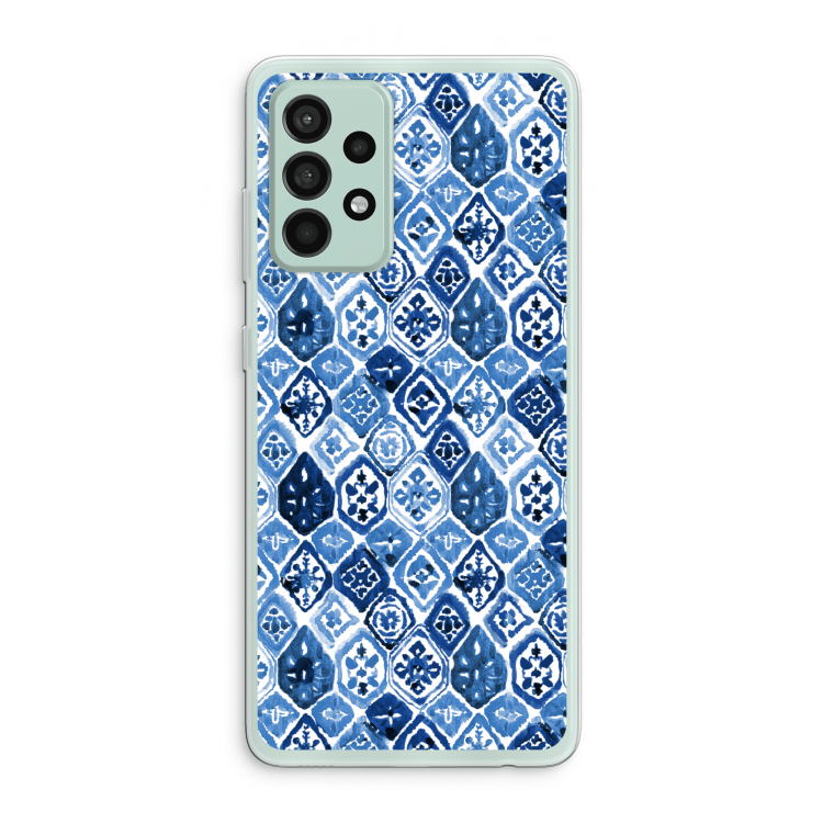 Blauw motief: Samsung Galaxy A52s 5G Transparant Hoesje