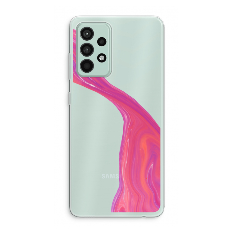 Paarse stroom: Samsung Galaxy A52s 5G Transparant Hoesje