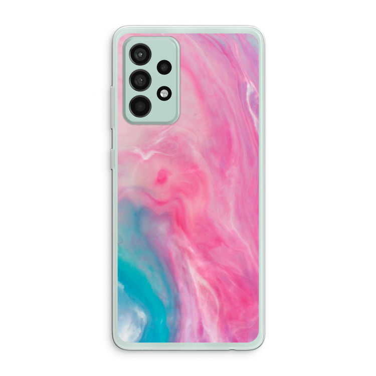 Roze explosie: Samsung Galaxy A52s 5G Transparant Hoesje