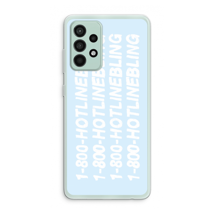 Hotline bling blue: Samsung Galaxy A52s 5G Transparant Hoesje