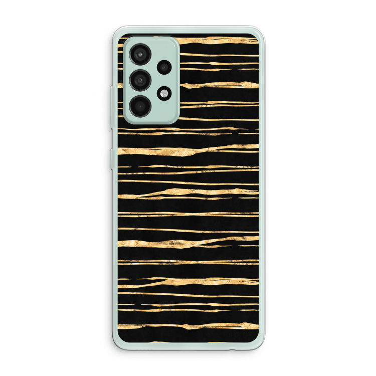 Gouden strepen: Samsung Galaxy A52s 5G Transparant Hoesje