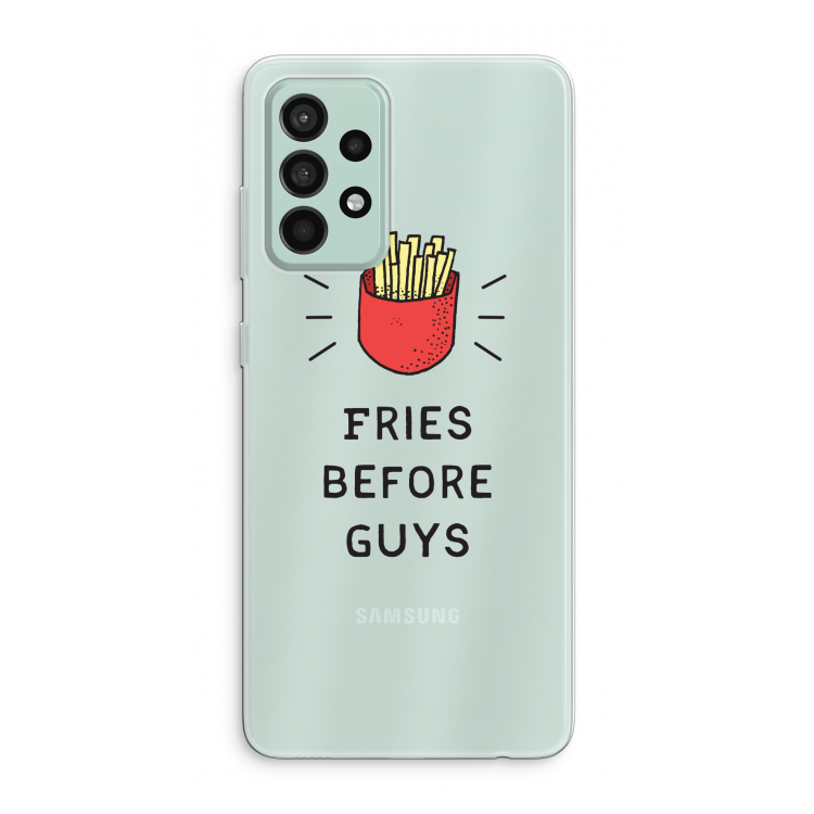 Fries before guys: Samsung Galaxy A52s 5G Transparant Hoesje