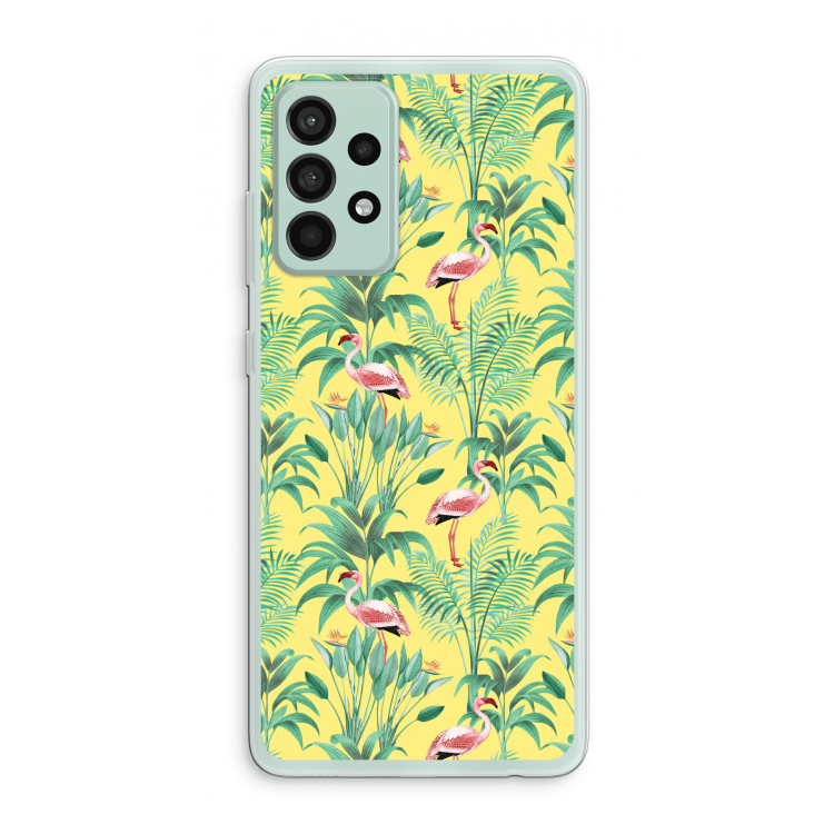 Flamingo party: Samsung Galaxy A52s 5G Transparant Hoesje