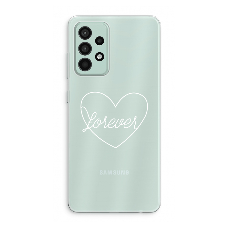 Forever heart pastel: Samsung Galaxy A52s 5G Transparant Hoesje