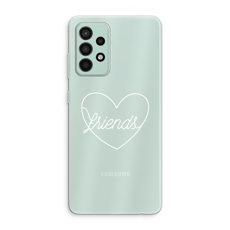 Friends heart pastel: Samsung Galaxy A52s 5G Transparant Hoesje