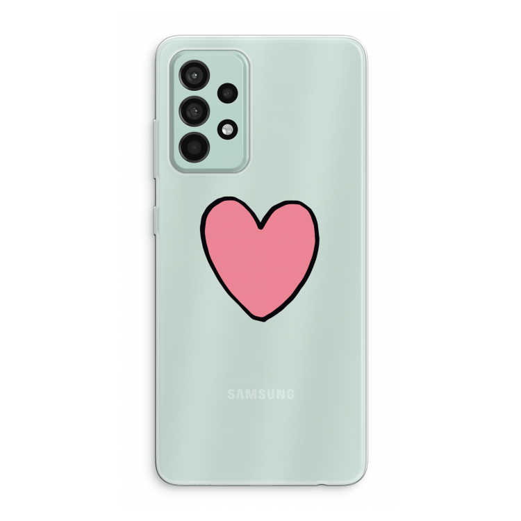 Hartje: Samsung Galaxy A52s 5G Transparant Hoesje