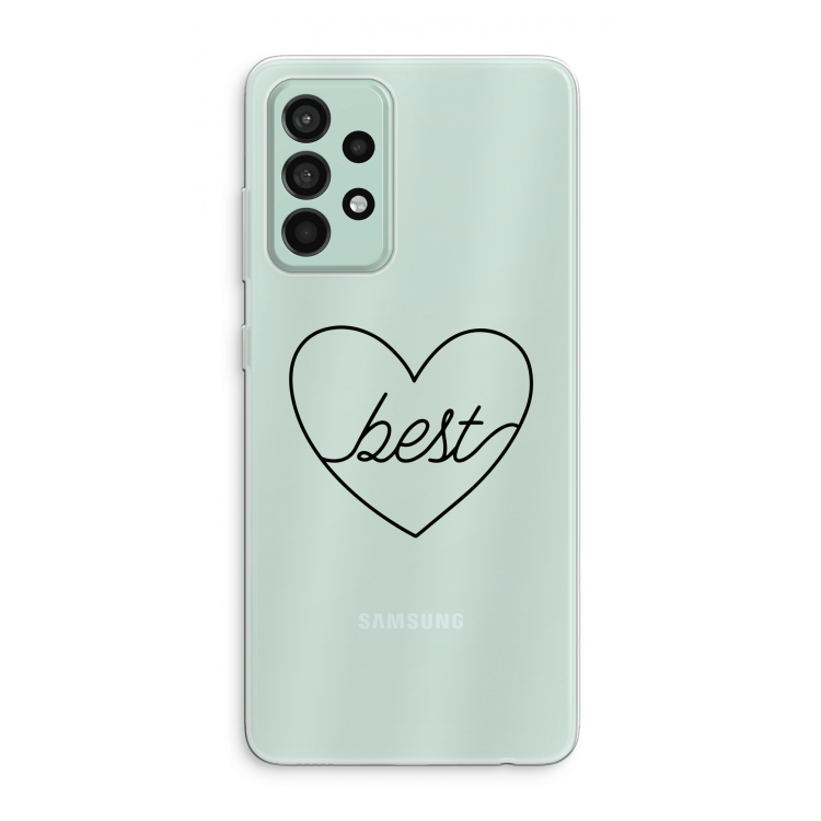 Best heart black: Samsung Galaxy A52s 5G Transparant Hoesje