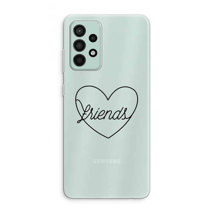 Friends heart black: Samsung Galaxy A52s 5G Transparant Hoesje