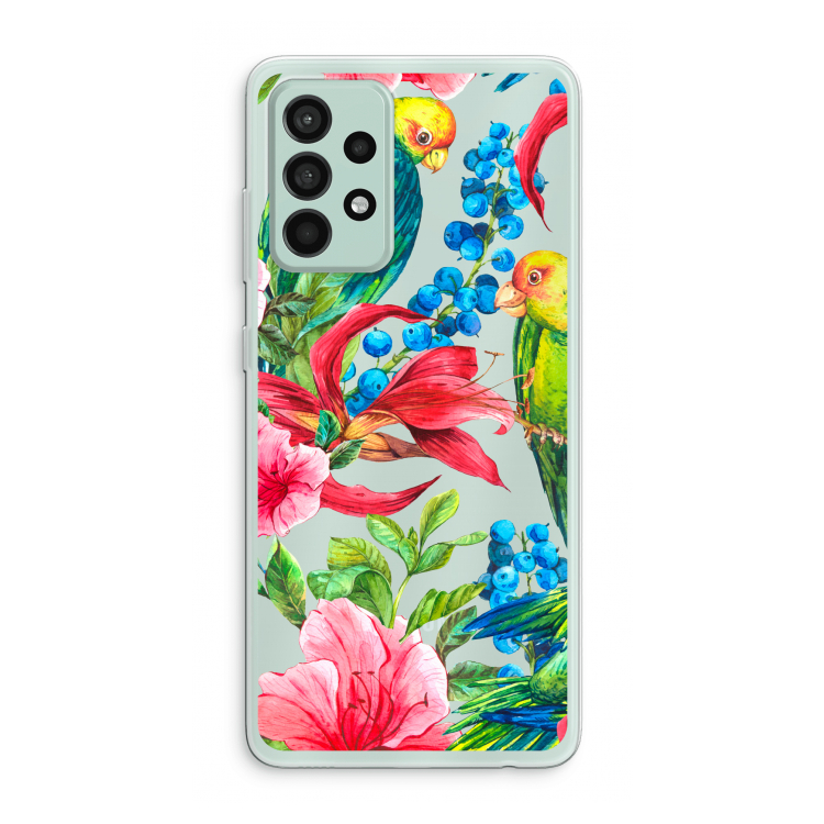 Papegaaien: Samsung Galaxy A52s 5G Transparant Hoesje