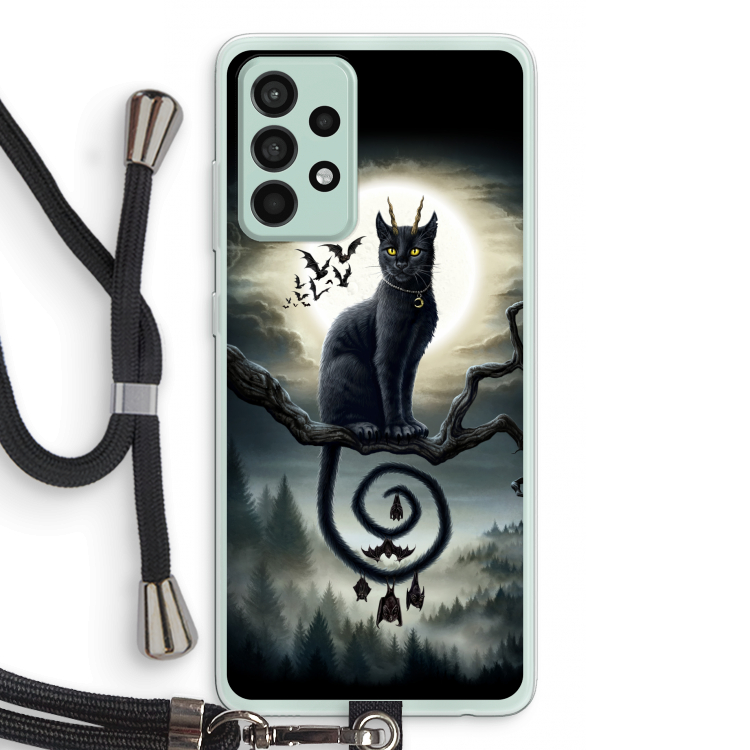 Moonlight Companions: Samsung Galaxy A52s 5G Transparant Hoesje met koord