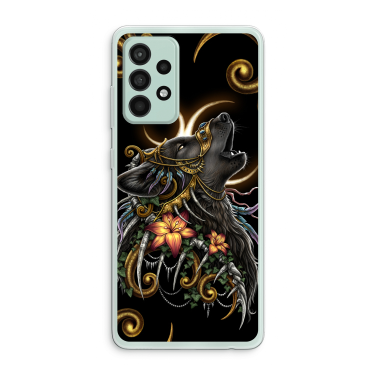 Huilende Wolf: Samsung Galaxy A52s 5G Transparant Hoesje