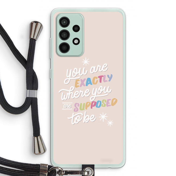 Right Place: Samsung Galaxy A52s 5G Transparant Hoesje met koord