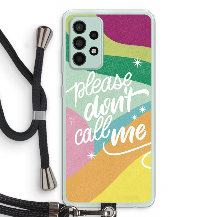 Don't call: Samsung Galaxy A52s 5G Transparant Hoesje met koord