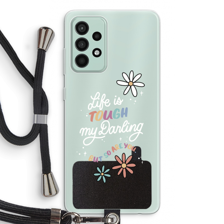 Tough Life: Samsung Galaxy A52s 5G Transparant Hoesje met koord