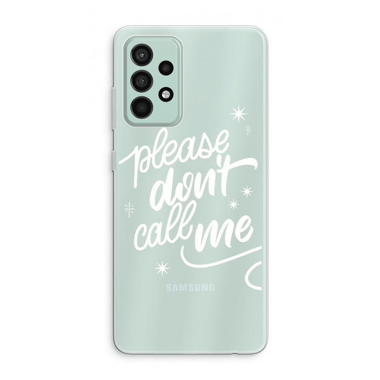 Don't call: Samsung Galaxy A52s 5G Transparant Hoesje