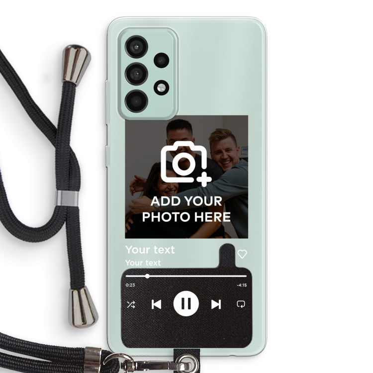 Music Player: Samsung Galaxy A52s 5G Transparant Hoesje met koord