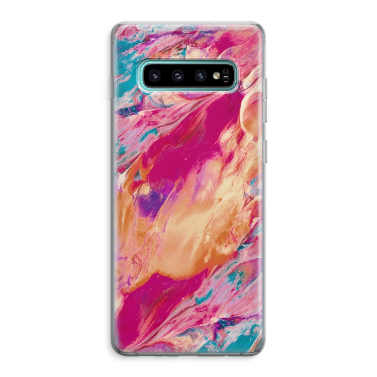 Pastel Echoes: Samsung Galaxy S10 Plus Transparant Hoesje