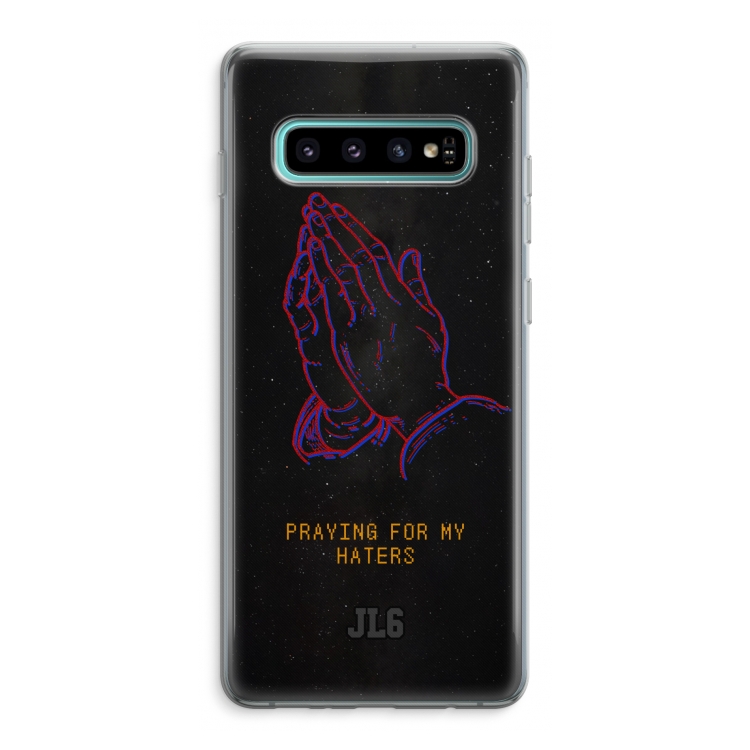 Praying For My Haters: Samsung Galaxy S10 Plus Transparant Hoesje