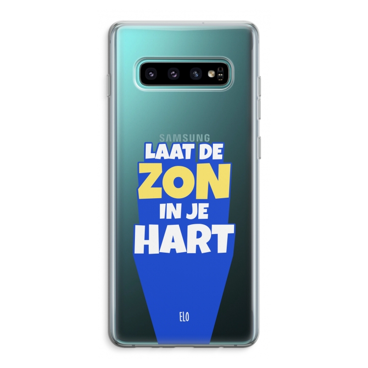 Laat de zon in je hart: Samsung Galaxy S10 Plus Transparant Hoesje