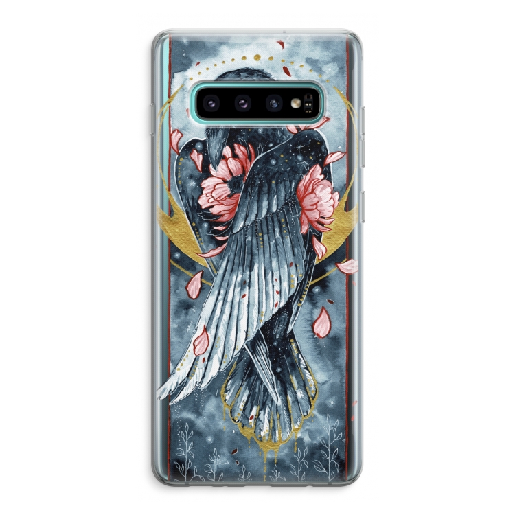 Golden Raven: Samsung Galaxy S10 Plus Transparant Hoesje