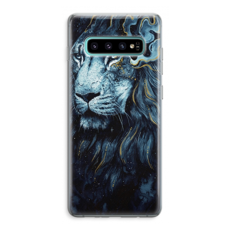 Darkness Lion: Samsung Galaxy S10 Plus Transparant Hoesje
