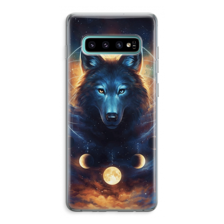 Wolf Dreamcatcher: Samsung Galaxy S10 Plus Transparant Hoesje