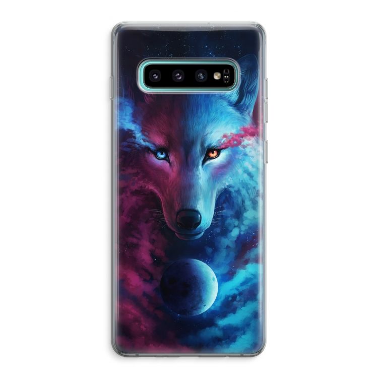 Where Light And Dark Meet: Samsung Galaxy S10 Plus Transparant Hoesje