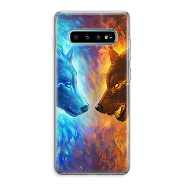 Fire & Ice: Samsung Galaxy S10 Plus Transparant Hoesje