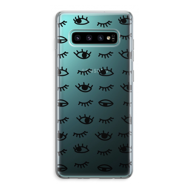 Eye pattern #2: Samsung Galaxy S10 Plus Transparant Hoesje