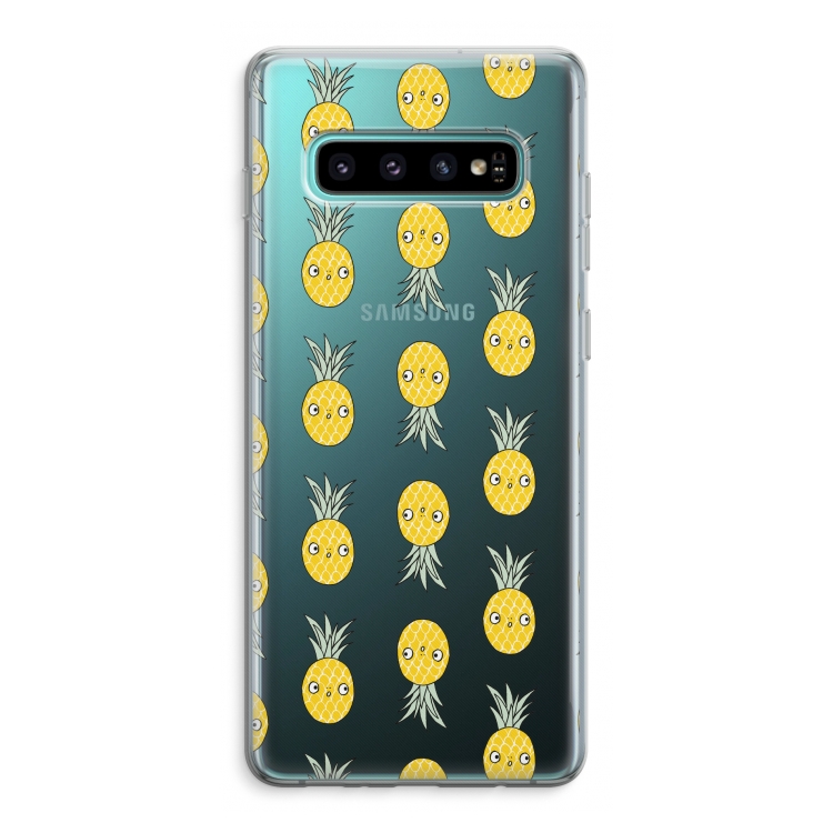 Ananas: Samsung Galaxy S10 Plus Transparant Hoesje