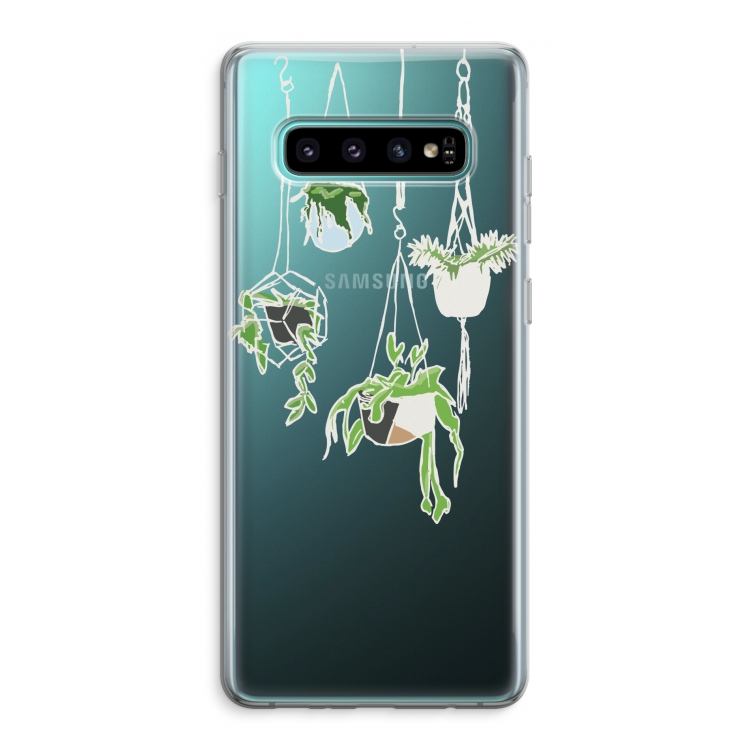 Hang In There: Samsung Galaxy S10 Plus Transparant Hoesje