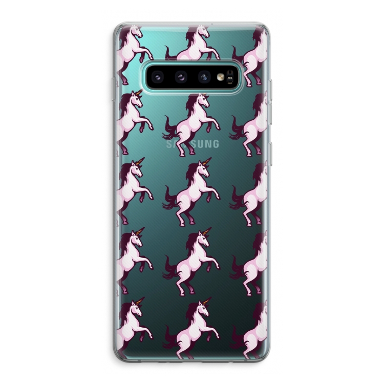 Musketon Unicorn: Samsung Galaxy S10 Plus Transparant Hoesje