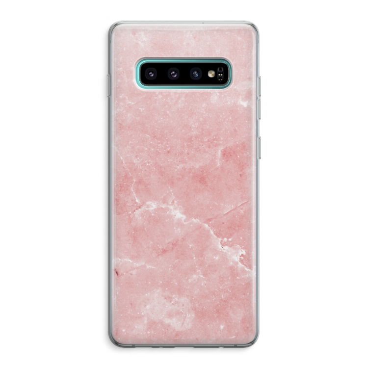 Roze marmer: Samsung Galaxy S10 Plus Transparant Hoesje