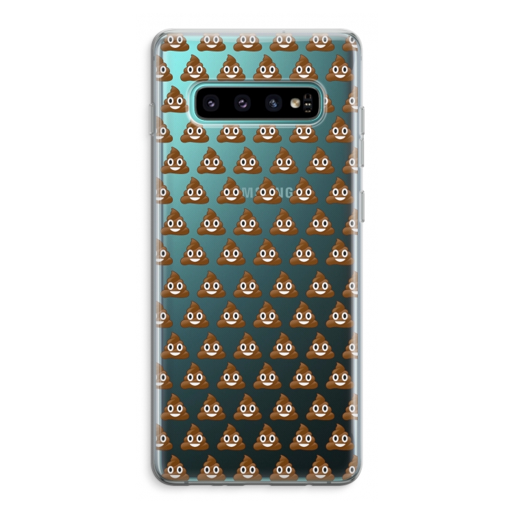 Poop emoji: Samsung Galaxy S10 Plus Transparant Hoesje