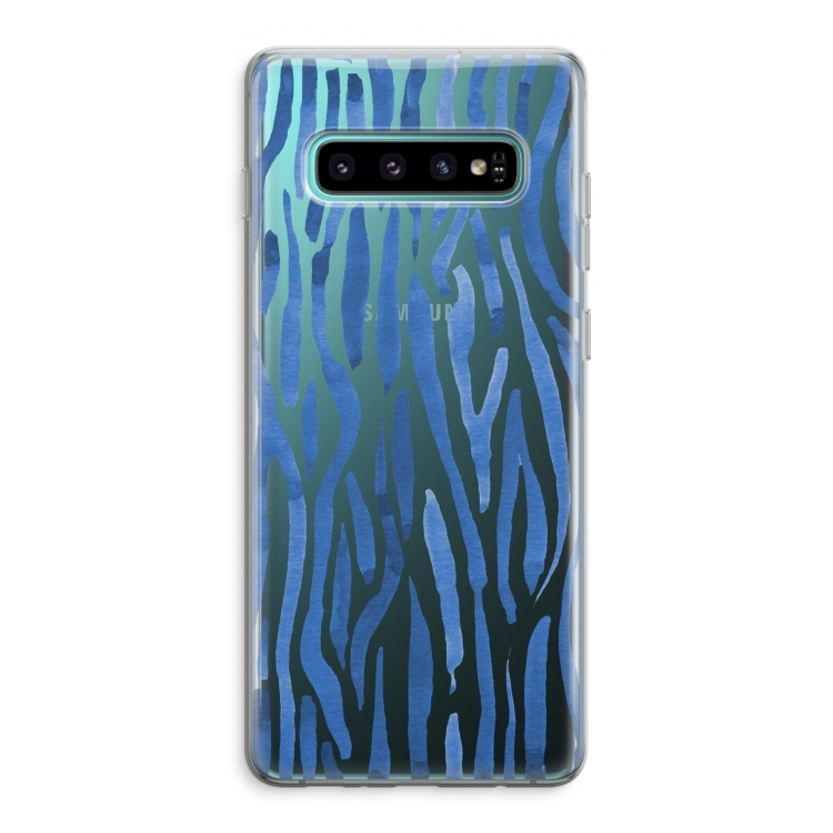 Blauwe nerven: Samsung Galaxy S10 Plus Transparant Hoesje