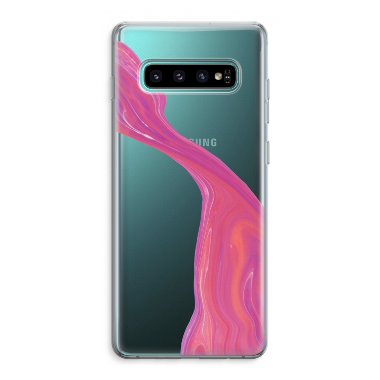 Paarse stroom: Samsung Galaxy S10 Plus Transparant Hoesje