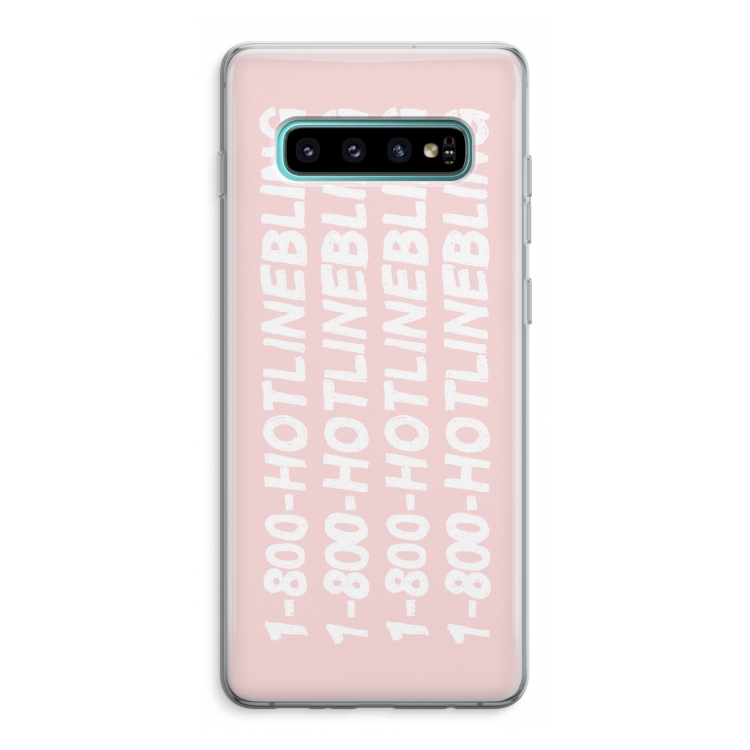 Hotline bling pink: Samsung Galaxy S10 Plus Transparant Hoesje