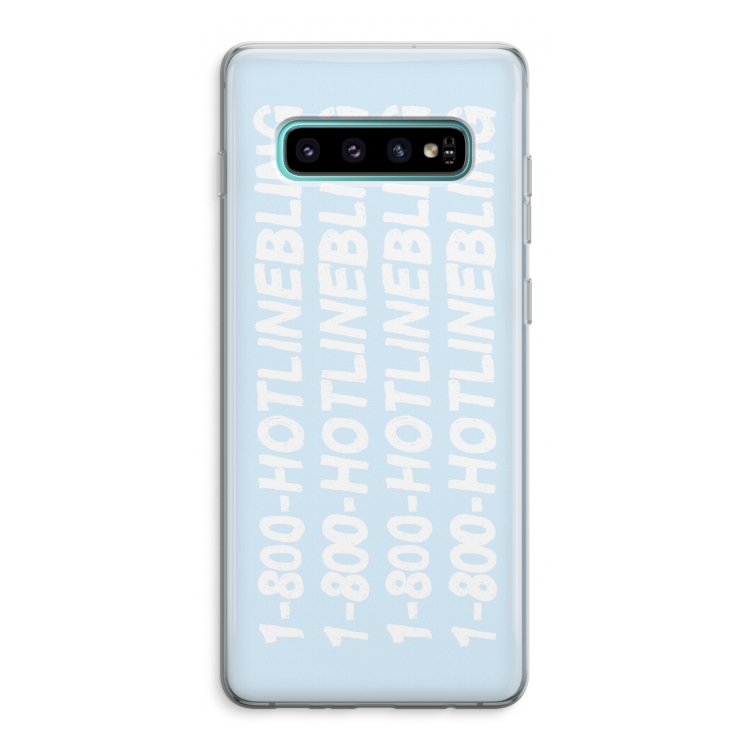 Hotline bling blue: Samsung Galaxy S10 Plus Transparant Hoesje