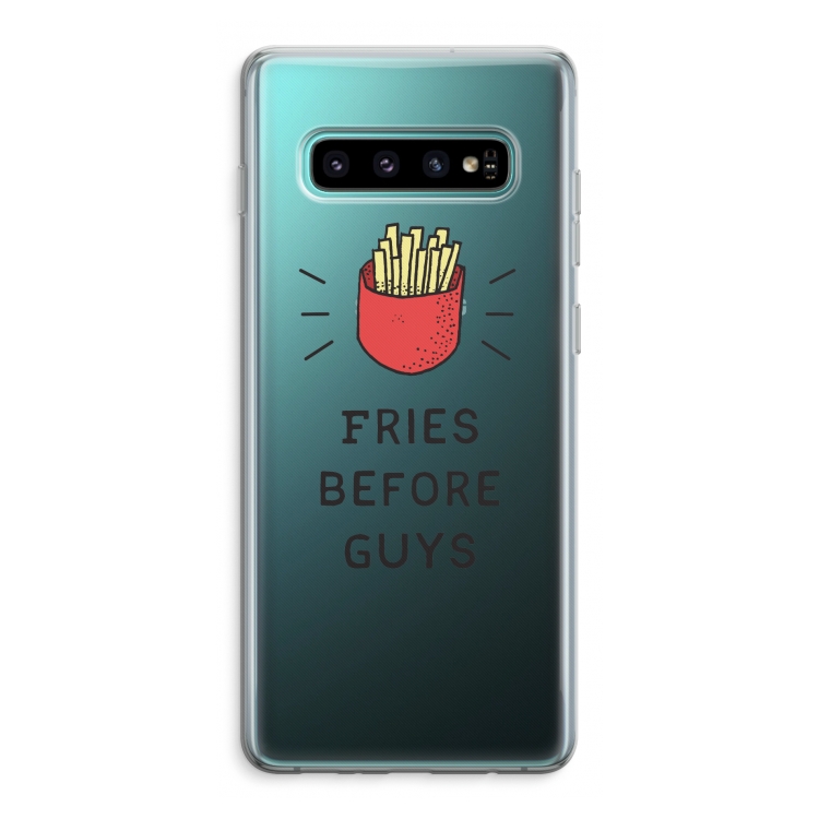 Fries before guys: Samsung Galaxy S10 Plus Transparant Hoesje
